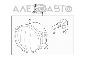 Fog lamp PTF right Lexus RX350 RX450h 10-15 halogen