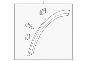 Rear right wing arch trim Kia Niro 17-22