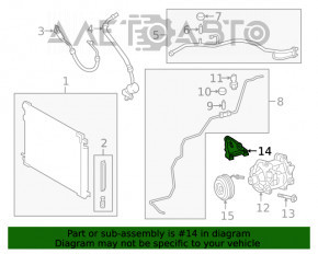 Air Conditioning Compressor Bracket Toyota Highlander 20-22 3.5