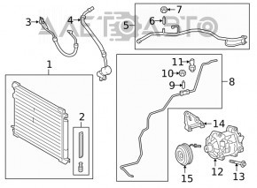 Air Conditioning Compressor Bracket Toyota Highlander 20-22 3.5