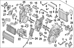 Kia Niro 23-26 PHEV heater assembly for rear row airflow