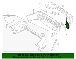 Left muffler tip Mercedes GLC-class X254 23-25 AMG pkg