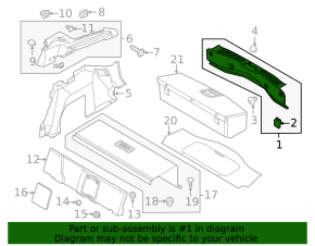 Ford Focus mk3 11-18 5d trunk opening trim