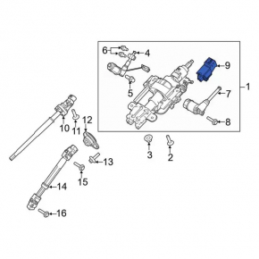 Ignition switch Ford Explorer 11-19 complete with contact group and immobilizer