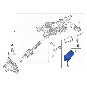 Ignition switch Ford Explorer 11-19 complete with contact group and immobilizer