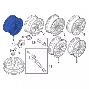 R19x7J ET50 Ford Escape MK4 20-22 Light Curb Wheel