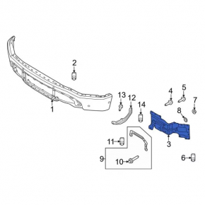 Front bumper bracket right Ford F-150 22-25 EV