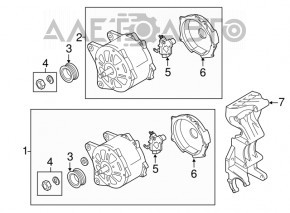 Generator bracket VW Touareg 11-17 3.6