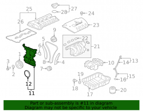 Mitsubishi Outlander 14-20 2.4 Engine Front Cover