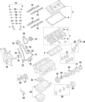 Cylinder head assembly Lexus IS250 06-13 left