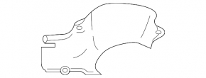Exhaust manifold guard upper left Subaru Impreza WRX GH 08-14 2.5T