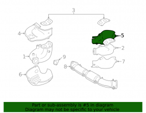 Exhaust manifold guard upper left Subaru Impreza WRX GH 08-14 2.5T