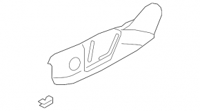 Right side passenger seat trim for VW Jetta 19-25, black, for manual control, worn