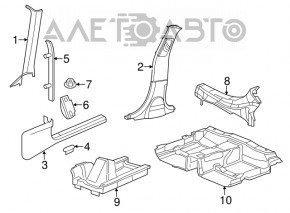 Front pillar trim right Chrysler 300 11-14 prerest black