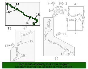 Upper cooling system hose for Hyundai Ioniq 17-22 PHEV