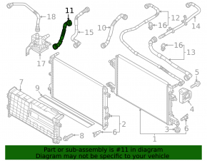 Cooling system hose for Kia Niro 23-26 EV, to the reservoir