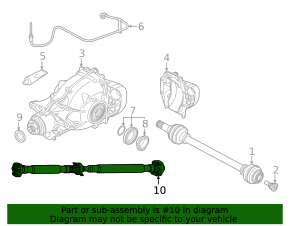 Driveshaft rear propeller BMW X7 G07 19-22 N63
