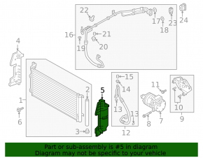 Left radiator deflector for Hyundai Sonata 16-17 hybrid
