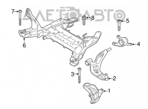 Lower control arm, front right, Mini Cooper 14-24
