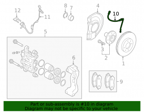 Front left brake hose for Mitsubishi Outlander 18-22 PHEV