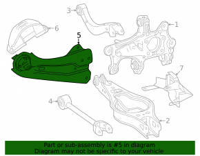 Rear right longitudinal control arm for Lexus RZ 23-26 AWD