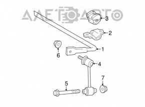 Rear stabilizer bar Lexus IS250 IS300 IS350 06-08 AWD