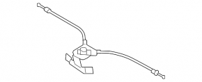 Audi E-Tron 19-23 hood release handle bracket with cables