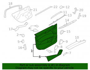 Door trim card front right Audi Q7 4L 10-15 beige, molding under wood gloss, BOSE, scratches, needs cleaning, broken fastening, cracked