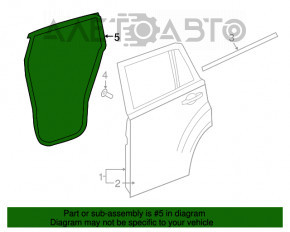 Jeep Compass 11-16 rear left door seal