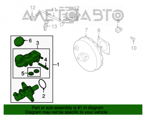 Suzuki Kizashi 10-15 Master Brake Cylinder with Reservoir