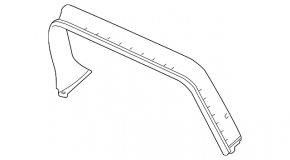 Frame right tailgate Mini Cooper Clubman R55 07-14 black, scratches