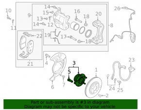 Front left hub Hyundai Veloster 19-22