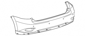 Bare rear bumper Lexus RX350 RX450h 10-15