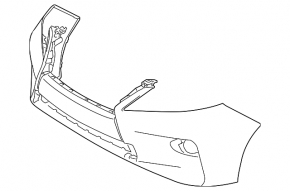 Bare front bumper Lexus RX350 RX450h 13-15 rest for parking sensors