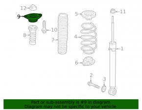Rear left shock absorber support Honda Accord 18-22