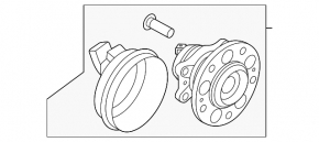 Rear left hub Kia Soul 20-25
