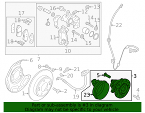 Rear left hub Kia Soul 20-25