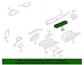 Central air duct deflector BMW 4 F32/33/36 15-20