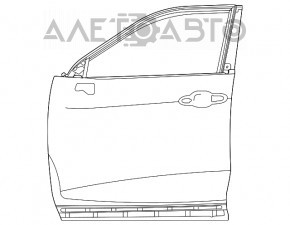 Bare front right door for Toyota Highlander 20-25