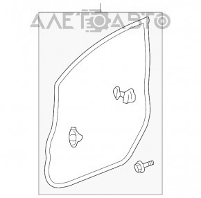 Front right door seal Honda Civic 4d 06-09