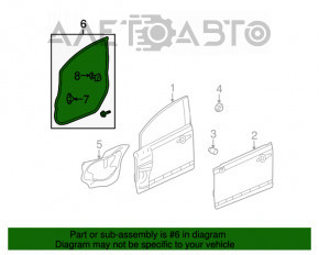 Front right door seal Honda Civic 4d 06-09
