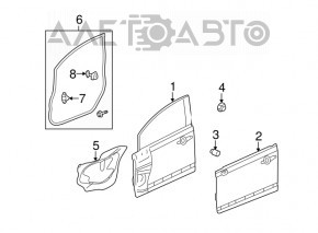 Front right door seal Honda Civic 4d 06-09