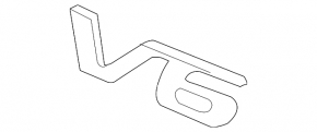 Honda Accord Trunk Lid V6 Emblem 13-17