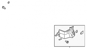 Left arch trim for Hyundai Sonata 11-14, black, without cap
