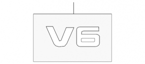 Emblem inscription V6 trunk door Kia Sorento 16-20