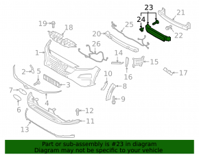 Hyundai Kona 19-21 EV radiator deflector blinds