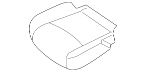 Nissan Murano z52 15-24 passenger seat cushion trim, brown leather, perforated, heated, wrinkled