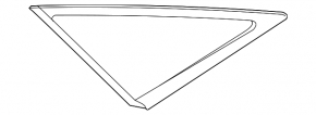 Window blind glass rear right Hyundai Sonata 11-15