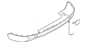 Bare rear bumper lower part Audi Q3 8U 15 solid, structure, without parking sensors