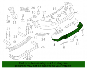 Rear bumper lip for Porsche Macan 22-26 rest.